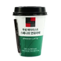 커피음료 썸네일이미지, 브랜드: 투썸 제품명: 에이리스트 스페니쉬 연유라떼 용량: 250ml